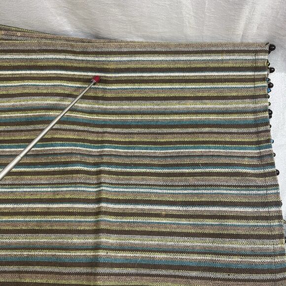 PIER 1 IMPORTS Striped 100% Cotton Beaded Table Mats/Placemats 14x 20” Set of 6 - Picture 8 of 11